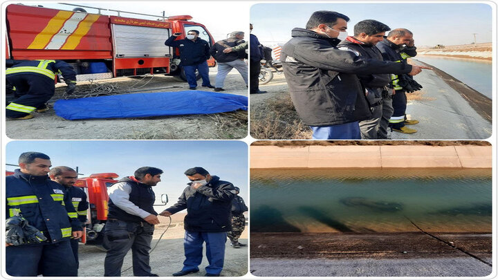 کشف جنازه مرد ?? ساله در کانال آب