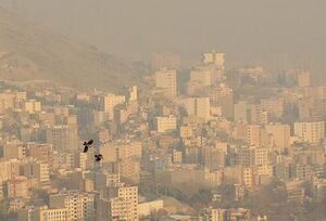 عکس خبري -وضعيت هواي تهران قرمز شد