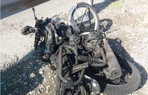 عکس خبري -لايي‌کشي مرگبار موتورسيکلت در بزرگراه