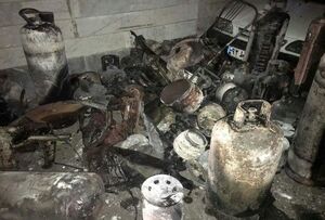 عکس خبري -انفجار مرگبار در مغازه توزيع گاز مايع