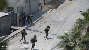 عکس خبري -يورش صهيونيستها به کرانه باختري و درگيري با فلسطينيان