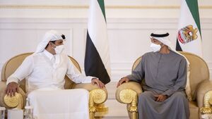 عکس خبري -امير قطر پس از ? سال به امارات سفر کرد