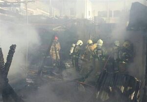 عکس خبري -حريق گسترده يک باغ رستوران در فرحزاد