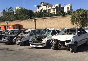 عکس خبري -باز نشدن ايربگ ?? درصد خودروهاي تصادافي در يک پارکينگ!/ همه با زاويه مناسب تصادف کرده بودند!