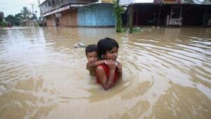 عکس خبري -ادامه بارش‌هاي سيل آسا در بنگلادش و هند