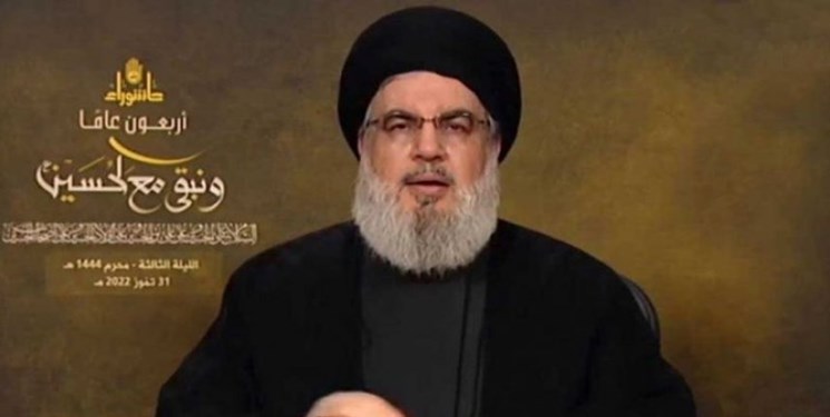 موضع مقتدرانه سيد حسن نصرالله درباره ورود کشتي صيهونيستي به ميادين گازي