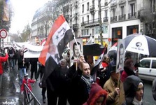 عکس خبري -تظاهرات حاميان اسد در فرانسه و لبنان