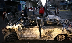 عکس خبري -انفجار خودروي بمب‌گذاري ‌شده در «دمشق»