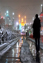 عکس خبري -بارش زيباي برف در مشهد
