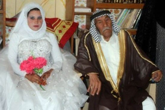عکس خبري -داماد 92 ساله و عروس 22 ساله +عکس