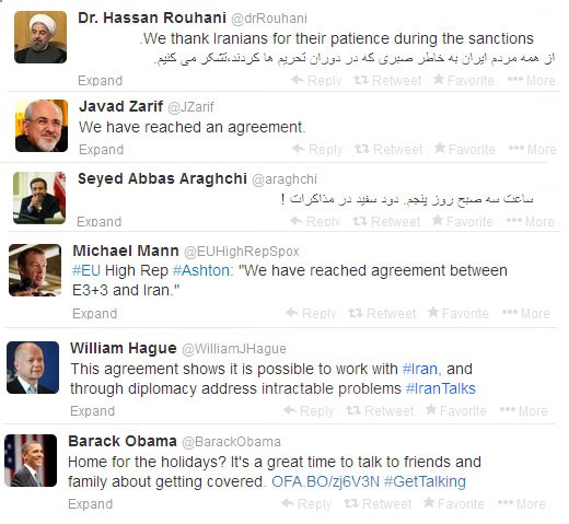 عکس خبري -واکنش‌هاي توييتري به توافق ايران و ?+?