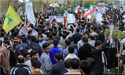 عکس خبري -تجمع مردم ‌‌چهارمحال و بختياري در اعتراض به حفر تونل بهشت‌آباد و گلاب