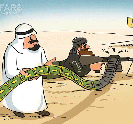 عکس خبري -کاريکاتور/شليک دلارهاي نفتي عربستان!