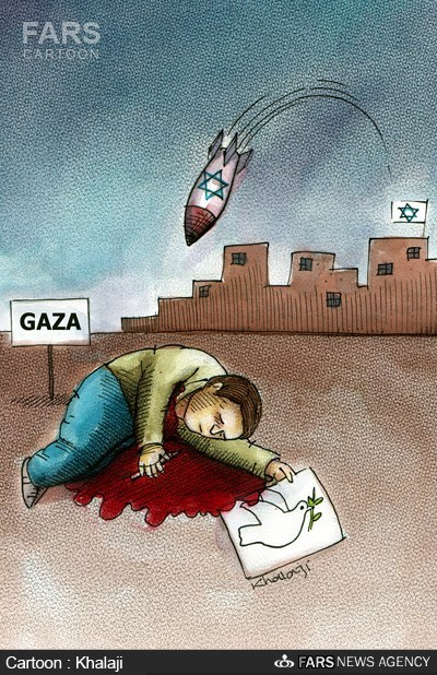 عکس خبري -کاريکاتور/حملات موشکي رژيم صهيونيستي به غزه