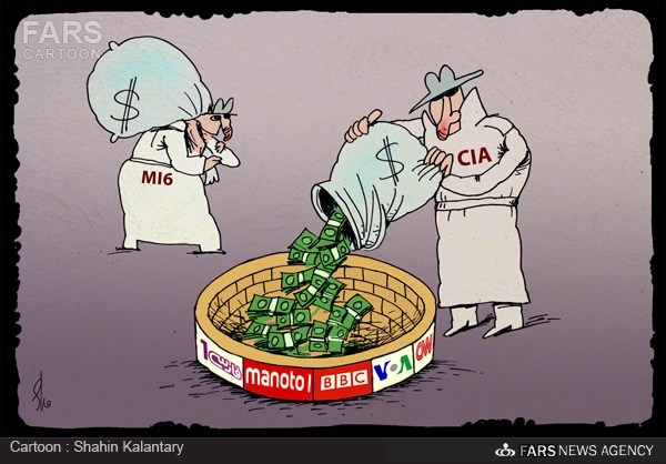 عکس خبري -کاريکاتور/ابزار جنگ نرم آمريکا و انگليس