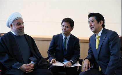 عکس خبري -ديدار نخست وزير ژاپن با رئيس جمهور