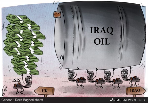 عکس خبري -کاريکاتور/درآمد روزانه 2ميليون دلاري داعش از فروش نفت سرقتي عراق