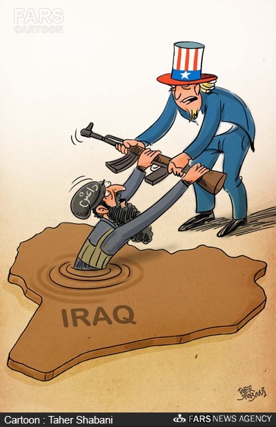 عکس خبري -کاريکاتور/دومين کمک تسليحاتي آمريکا به داعش‎