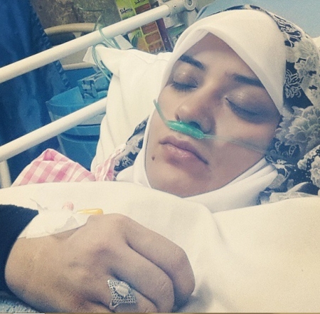 عکس خبري - الهام چرخنده روي تخت بيمارستان + دل‌نوشته فرزندش