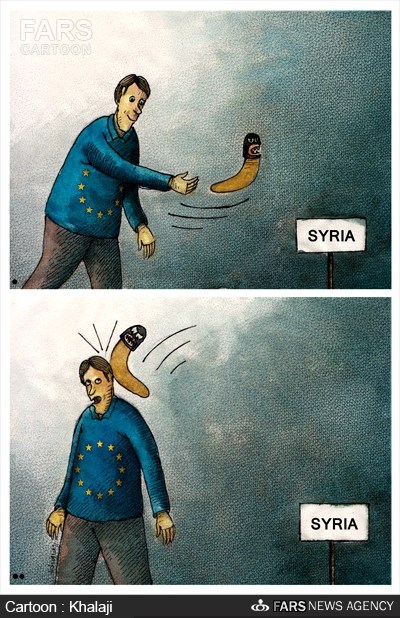 عکس خبري -کاريکاتور/بومرنگ تلاش براي سرنگوني اسد، به اروپا بازگشته