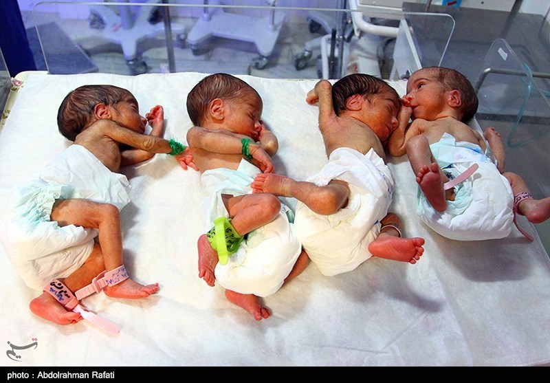 عکس خبري -تولد چهارقلوها در همدان + تصاوير