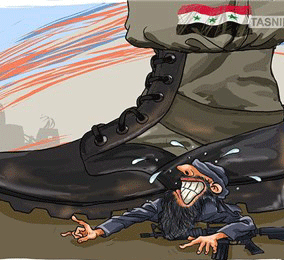 عکس خبري -کاريکاتور/نفس‌هاي آخر داعش در عراق