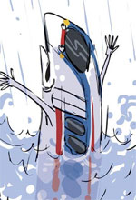 عکس خبري -كاريكاتور: غرق شدن مترو! 