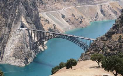 عکس خبري -بهره برداري از بزرگترين پل قوسي خاورميانه +عکس