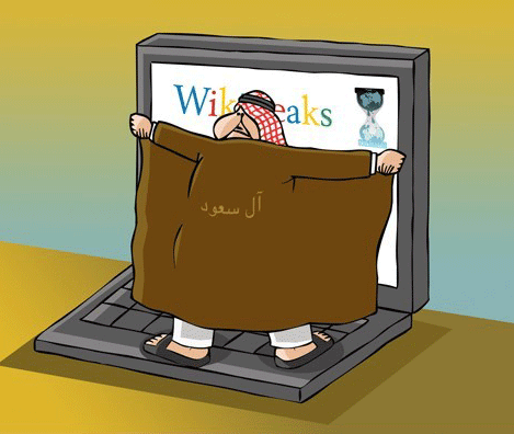 عکس خبري -کاريکاتور/حمله ويکي‌ليکس به آل سعود