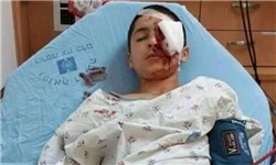 عکس خبري -نابينا شدن ?? فلسطيني بر اثر شليک گلوله اسفنجي