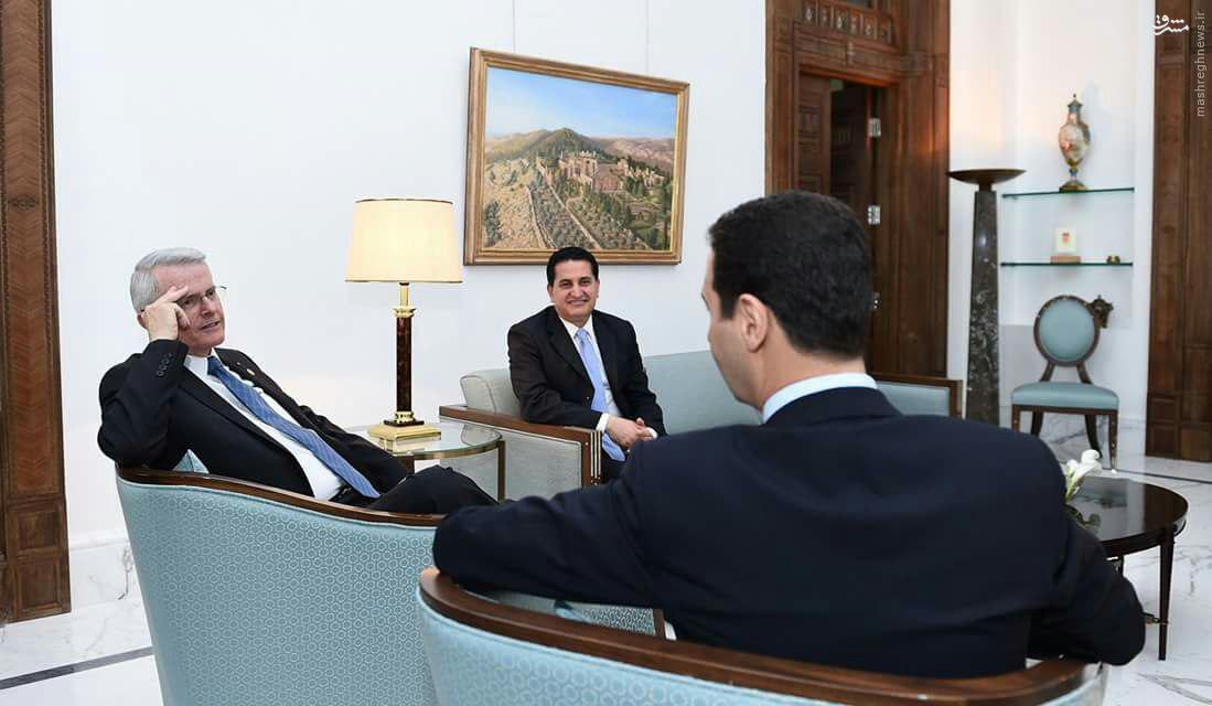 عکس خبري -ديدار سناتور آمريکايي با رئيس جمهور سوريه+عکس