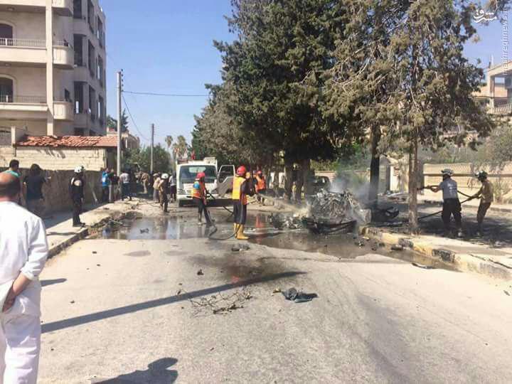 عکس خبري -انفجار خودروي بمبگذاري شده در ادلب+عکس