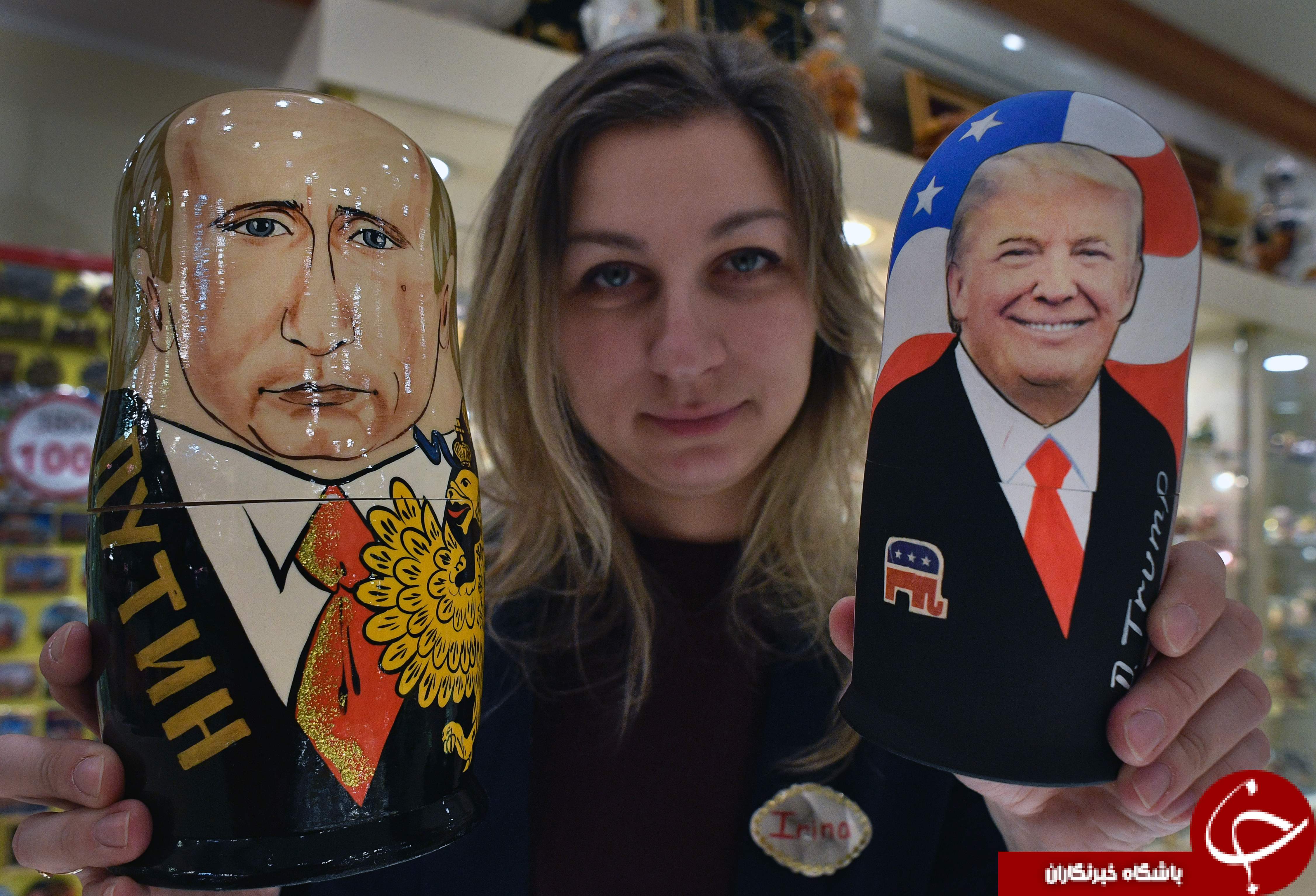 عکس خبري -فروش عروسك‌ پوتين و ترامپ در روسيه +عكس