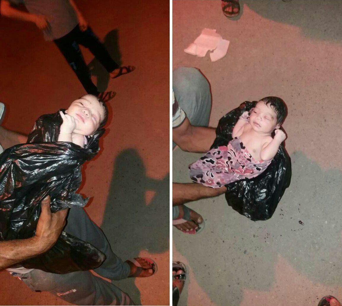 عکس خبري -پيدا شدن يک کودک در سطل زباله + عکس