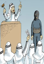 عکس خبري -کاريکاتور/مزايده عاملان انتحاري در عربستان