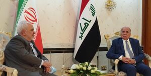 عکس خبري -ظريف با فؤاد حسين همتاي عراقي ديدار کرد