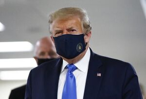 عکس خبري -تغيير موضع ترامپ درباره استفاده از ماسک