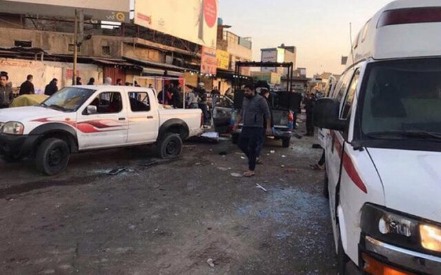 عکس خبري -پنج زخمي در پي وقوع انفجار در مرکز بغداد