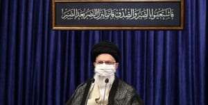 عکس خبري -پيروزي در پي صبر نصيب ميشود/ پيام حديث نصب شده در محل سخنراني رهبر انقلاب