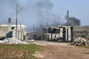 عکس خبري -رگبار ارتش سوريه بر تروريستها در ادلب