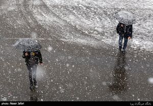 عکس خبري -آغاز بارش برف و باران در ?? استان