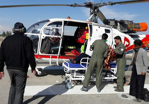 عکس خبري -امداد هوايي به بيمار 55 ساله دهدلي