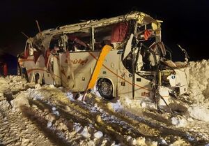 عکس خبري -فوت يک فوتباليست در واژگوني اتوبوس در چالوس
