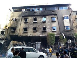 عکس خبري -آتش‌سوزي در يک هتل در کربلاء؛ يک کودک کشته شد