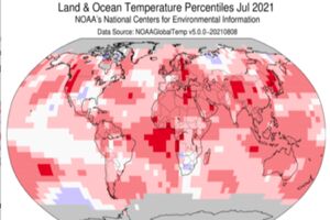 عکس خبري -رکورد گرم‌ترين ماه را در جهان شکست